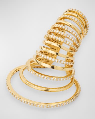 Fern Freeman Jewelry Large Multi Hoop Ear Cuff with Diamonds, Single