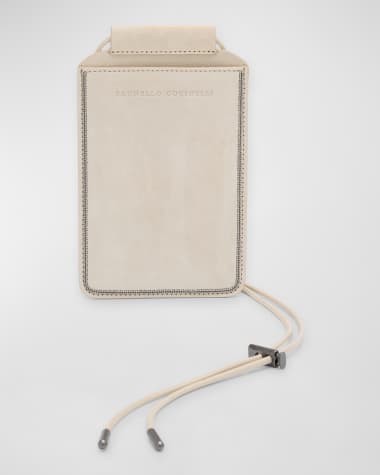 Brunello Cucinelli Monili Leather Phone Case