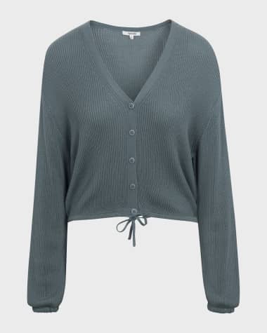 Splendid Bri Rib-Knit Drop-Shoulder Cardigan