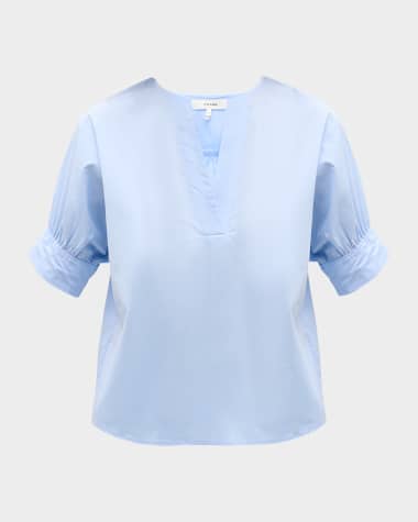 FRAME V-Neck Popover Top