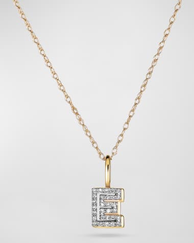 STONE AND STRAND Pave Varsity Letter Necklace