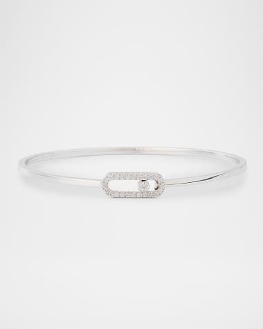 Messika MOVE UNO 18K WHITE GOLD FLEX DIAMOND PAVE BRACELET