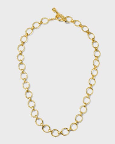 Elizabeth Locke Positano Link Necklace W Stone Tog