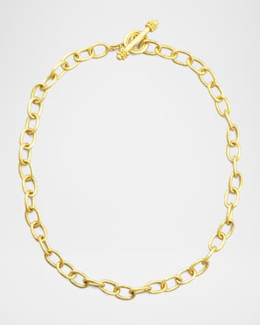 Elizabeth Locke Volterra 19K Gold Link Necklace, 17"L