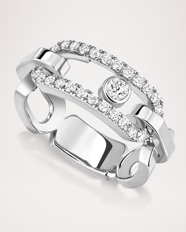 Messika MOVE LINK 18K WHITE GOLD DIAMOND RING