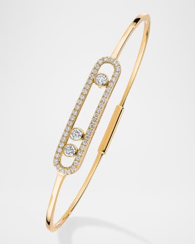 Messika MOVE PAVE 18K YELLOW GOLD THIN DIAMOND BRACELET