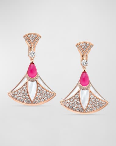 BVLGARI Divas' Dream 18K Rose Gold Earrings with Diamonds