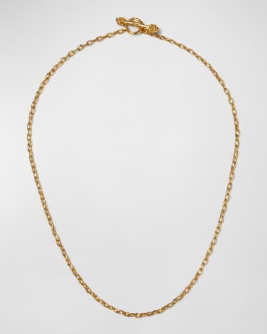 Elizabeth Locke 19k Fine Gold Link Necklace, 17"L