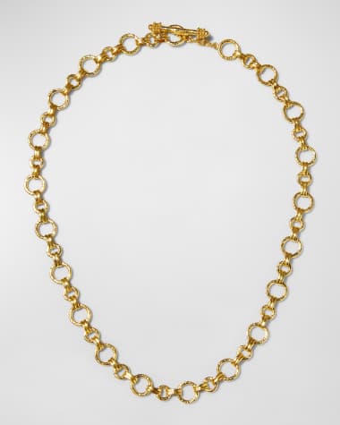 Elizabeth Locke Bellariva 19k Gold Toggle Necklace, 17"L