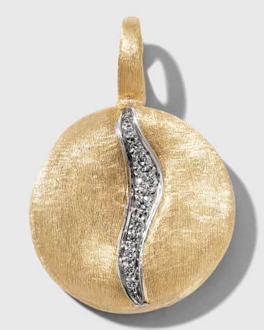 Marco Bicego 18k Jaipur Yellow and White Gold Medium Pendant with Diamond Pave Accent