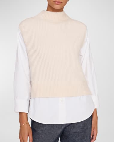 Brochu Walker Joni Mock-Neck Layered Looker