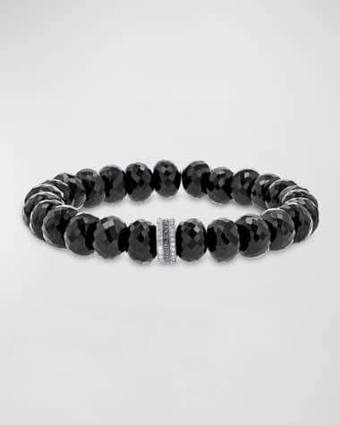 Sheryl Lowe Spinel Beaded Bracelet with Black and White Diamonds