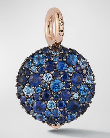 Walters Faith 18K Rose Gold Sapphire Pavé Medium Pebble Locket Pendant