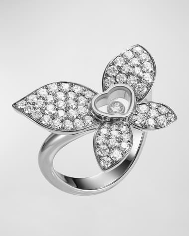 Chopard Happy Butterfly 18K White Gold Diamond Ring