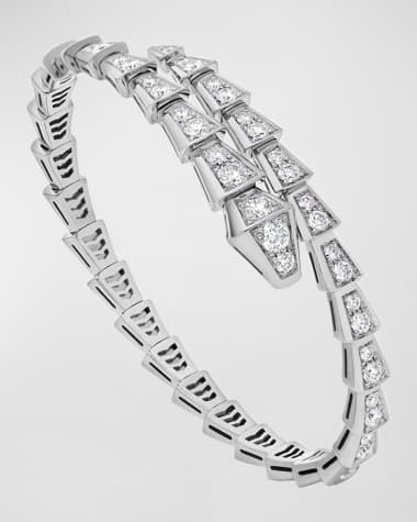 BVLGARI White Gold Diamond Serpenti Bracelet