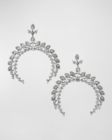 Messika WHITE GOLD DIAMOND CRESCENT EARRINGS