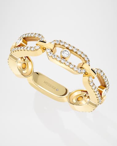 Messika MOVE UNO 18K YELLOW GOLD DIAMOND PAVE RING