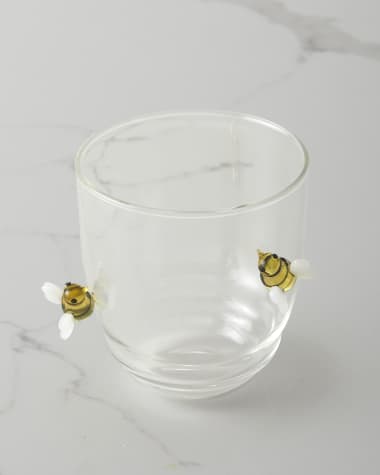 Neiman Marcus Bee Stemless Wine Glasses, Set of 2