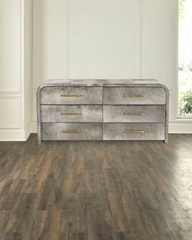 Interlude Home Boden Hair on Hide 6-Drawer Chest