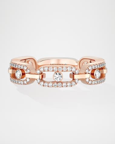 Messika MOVE LINK 18K ROSE GOLD MULTI-PAVÉ RING