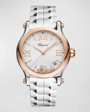 Chopard Happy Sport 36mm 18K Rose Gold 2-Tone Diamond Watch