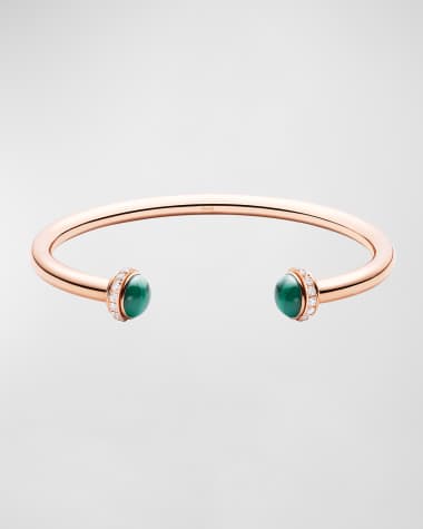 PIAGET Possession 18K Rose Gold & Malachite Cabochon Bracelet