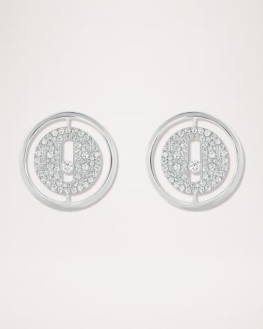 Messika LUCKY MOVE 18K WHITE GOLD DIAMOND STUD EARRINGS