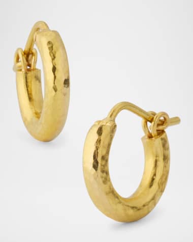 Elizabeth Locke 19K Yellow Gold Hoop Earrings