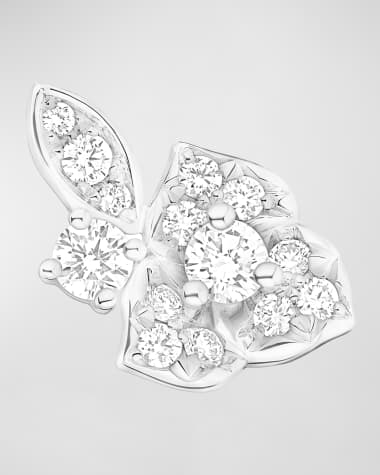 PIAGET Rose 18k White Gold Diamond Single Stud Earring