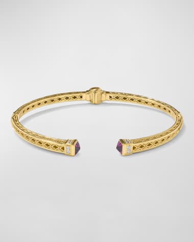 Konstantino 18K Yellow Gold Rhodolite and VVS White Diamond Bracelet