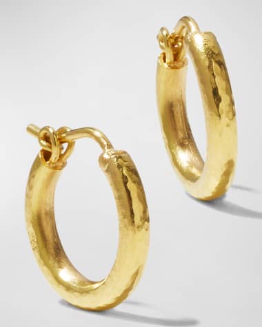 Elizabeth Locke 19K Yellow Gold Hoop Earrings