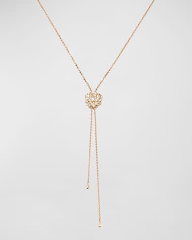 PIAGET Rose 18K Rose Gold Lariat Diamond Necklace