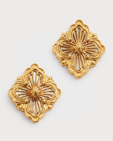 Buccellati Opera Tulle 18K Gold Mother-of-Pearl Earrings