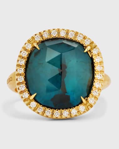 Marco Bicego 18K Yellow Gold Jaipur Sunset Ring in Blue Topaz, Size 7