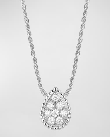 Boucheron Serpent Boheme 18K White Gold Diamond Small Pendant Necklace