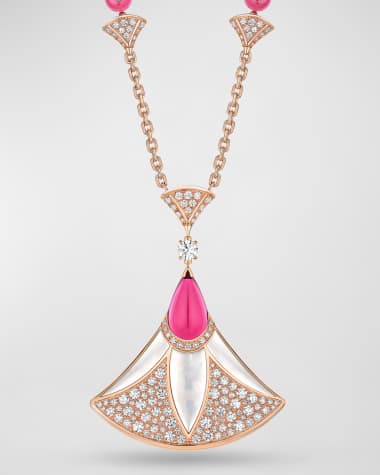 BVLGARI Divas' Dream 18K Rose Gold Necklace with Large Pendant