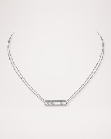 Messika MOVE CLASSIC 18K WHITE GOLD 3 DIAMOND NECKLACE