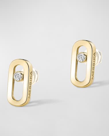 Messika Move Uno 18K Yellow Gold Stud Earrings