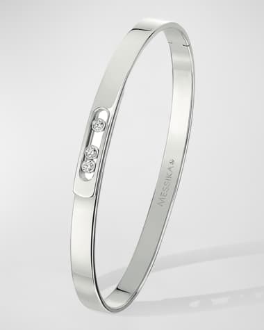 Messika MOVE NOA 18K WHITE GOLD 3-DIAMOND BANGLE