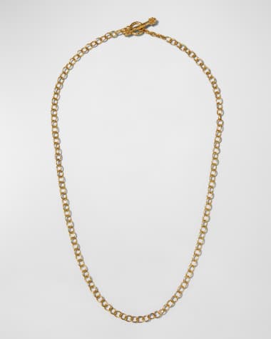 Elizabeth Locke 19k Tiny Volterra Link Necklace