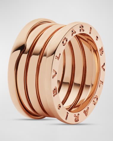 BVLGARI B.Zero1 18K Pink Gold 4-Band Ring, EU 53