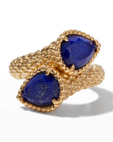 Boucheron Yellow Gold Serpent Boheme 2-Motif Lapis Ring, Size 52