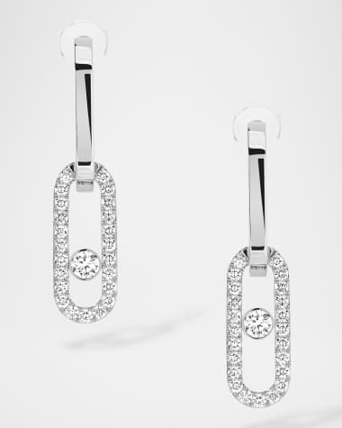 Messika MOVE LINK 18K WHITE GOLD DIAMOND PENDANT EARRINGS