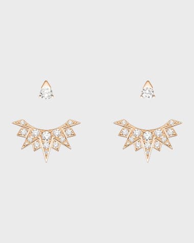 PIAGET Sunlight 18k Rose Gold Diamond Earring Jackets