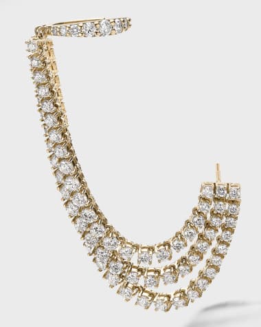 LANA Triple-Strand Diamond Tennis Ear Cuff, Single