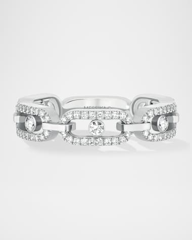 Messika MOVE UNO 18K WHITE GOLD DIAMOND PAVE RING