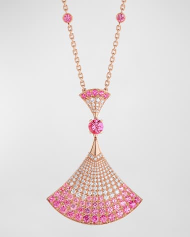 BVLGARI Divas Dream Ombre Pink Sapphire, Ruby, and Diamond Necklace