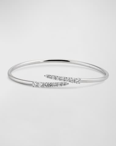 Memoire White Gold Diamond Bypass Bracelet, 1.05-1.17tcw
