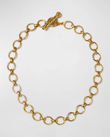 Elizabeth Locke Positano Link Necklace in 19K Gold, 17"