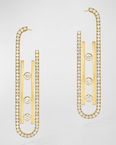 Messika MOVE 10TH 18K YELLOW GOLD DIAMOND EARRINGS